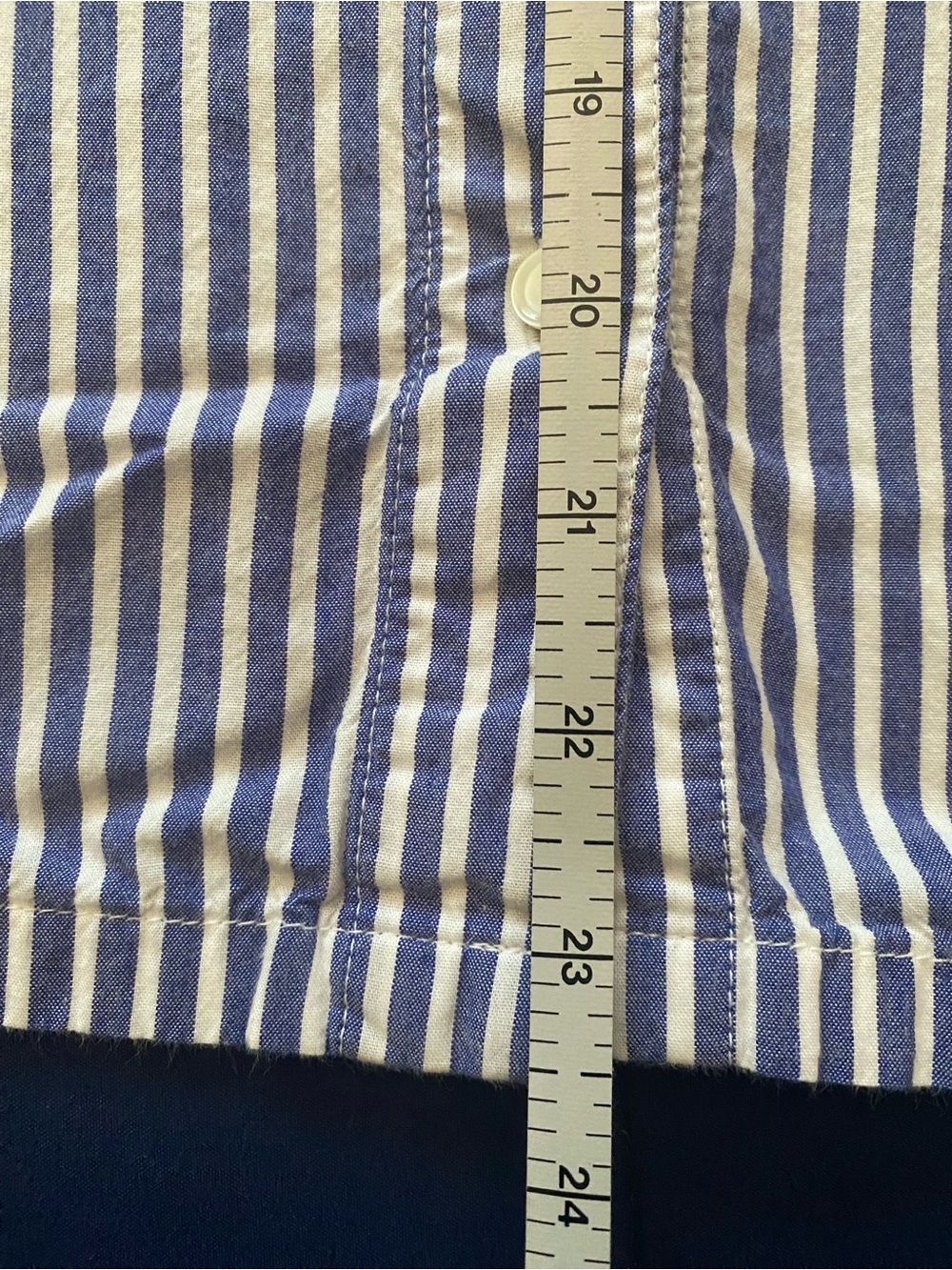 100% Cotton Blue & White Stripe Pajama Set - Picture 8 of 10